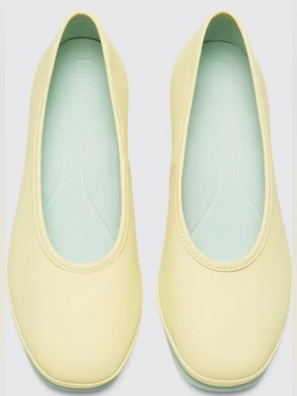 New Camper Alright Yellow Leather Wedge Slip-On